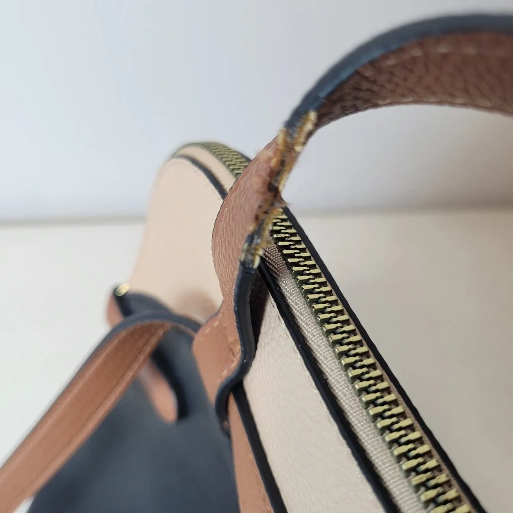 Nanette Lepore Convertible Backpack Crossbody Women Colorblock Vegan Leather